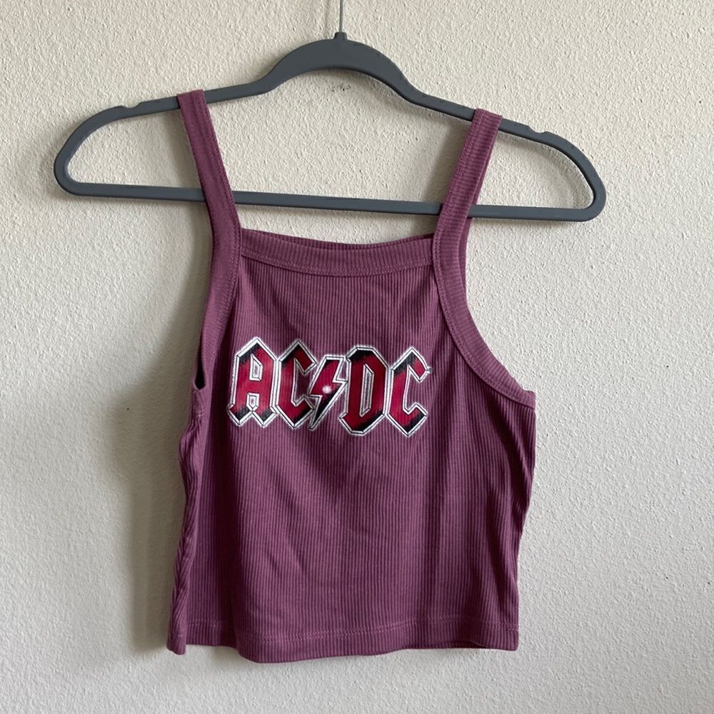 AC/DC Cropped top Sz. large NWT